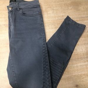 Zara Charcoal Skinny Moto Pant. Size 4.